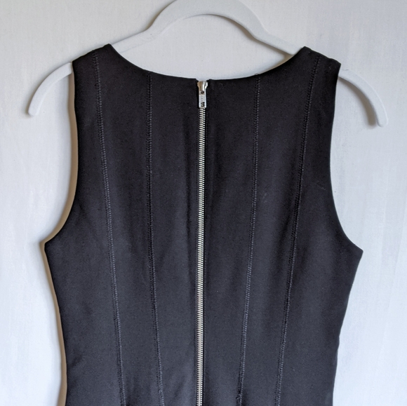 J. Crew Black Exposed Zipper Scuba Knit Midi Dress - Picture 7 of 13